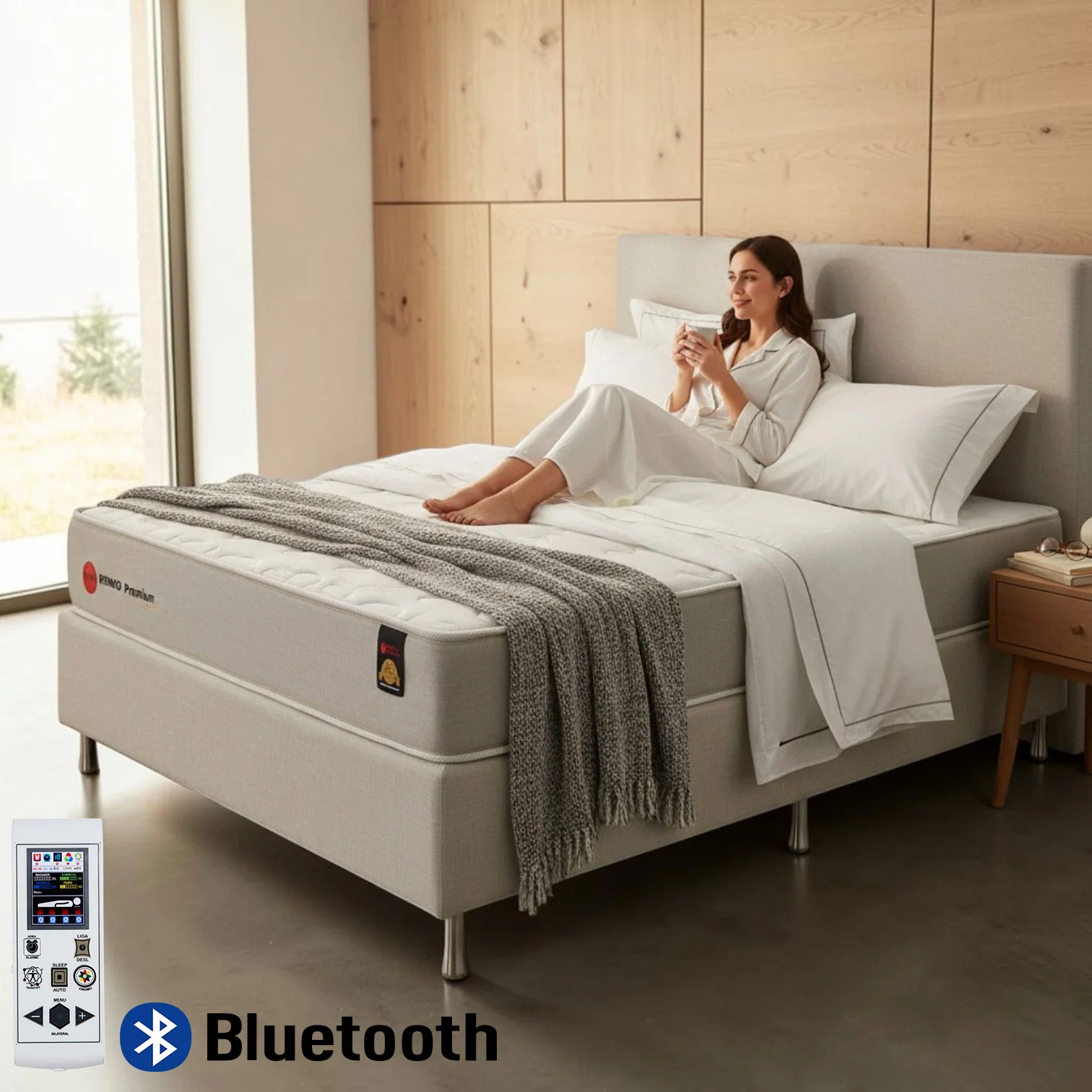 Colchão Magnético King Size Standard - Conforto Ortopédico - Com Massagem Bluetooth - 25cm Original
