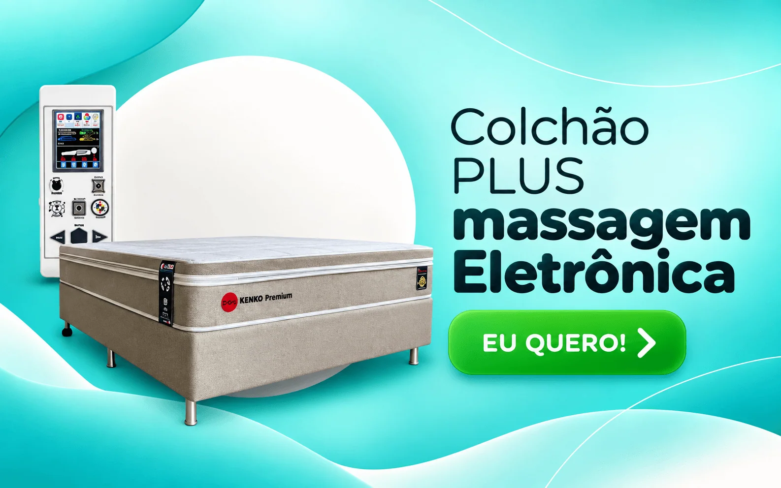 Colchão Plus com massagem eletrônica