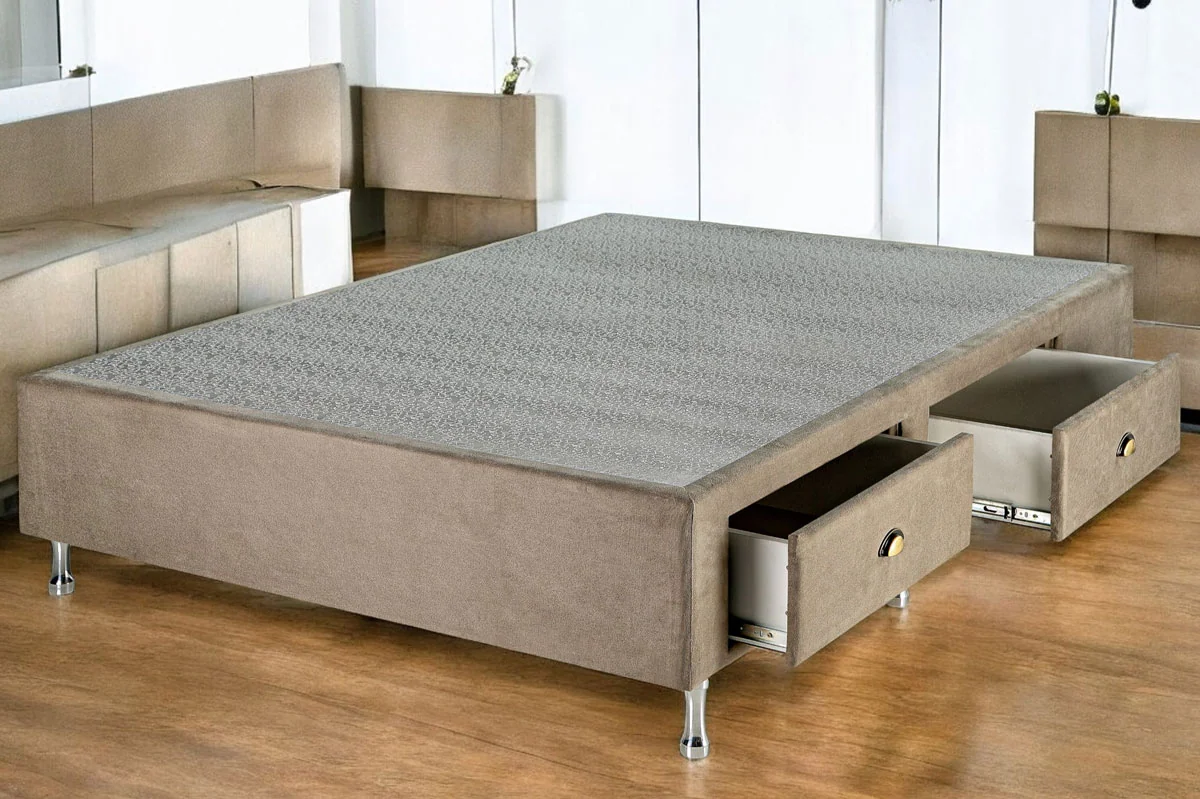 Box Base Para Colchão Solteiro Com Gavetas 0,88x1,88 Kenko Premium