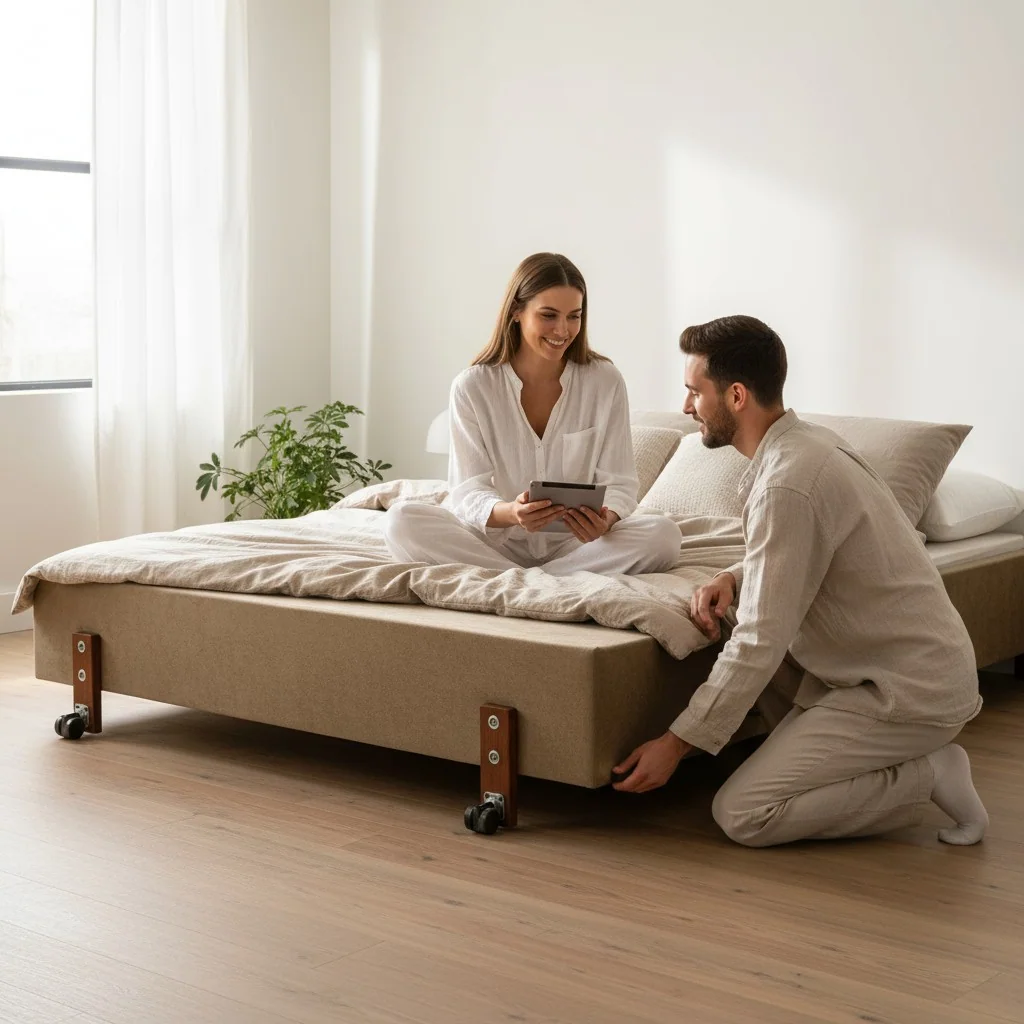 Cama Dobrável Casal de Abrir com Colchão Embutido Kenko Premium